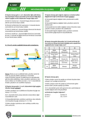 1.-unite_1_konu_mevsimlerin-olusumu_orta-duzey-testler_4-tane_dnzhoca_Sayfa_2_4_dnzhoca 8. Sınıf Mevsimlerin Oluşumu Testi – Orta Seviye (4 Test)