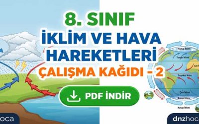 8. Sınıf İklim ve Hava Hareketleri Çalışma Kağıdı 2 (PDF İndir)