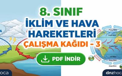 8. Sınıf İklim ve Hava Hareketleri Çalışma Kağıdı 3 (PDF İndir)