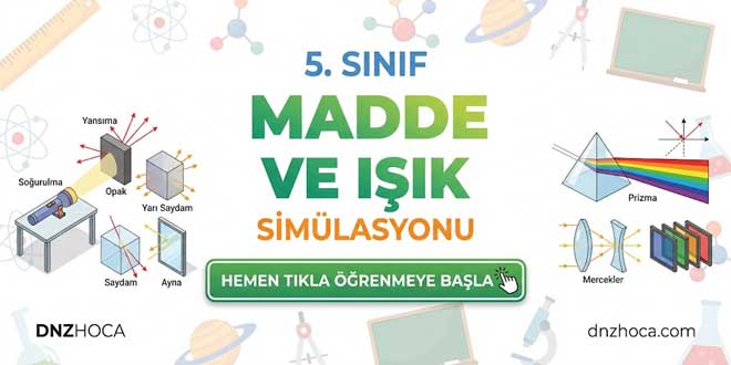 5. Sınıf Madde ve Işık Simülasyonu