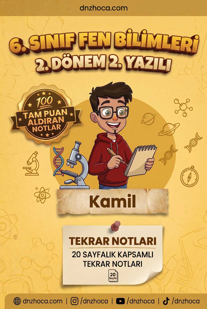 6_2_1 100 Aldıran Notlar — Fen Bilimleri Yazılı Notları (5-8. Sınıf)