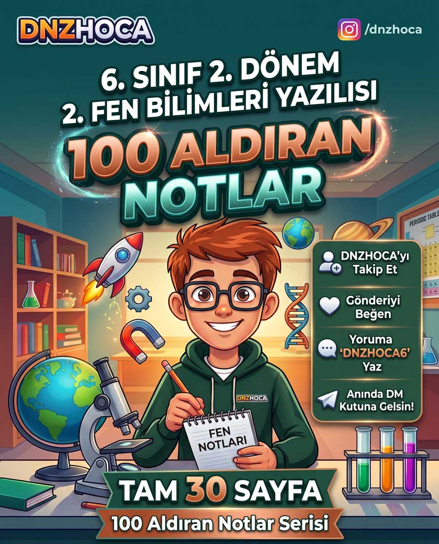 6_2_2 100 Aldıran Notlar — Fen Bilimleri Yazılı Notları (5-8. Sınıf)