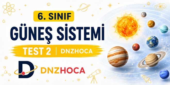 6. Sınıf Güneş Sistemi Testi 2 (20 Soru)